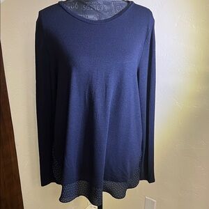 LOFT Midnight Blue Long Sleeve Top